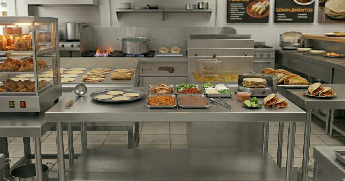 Mesa Lisa de Trabajo Servinox con Entrepaño